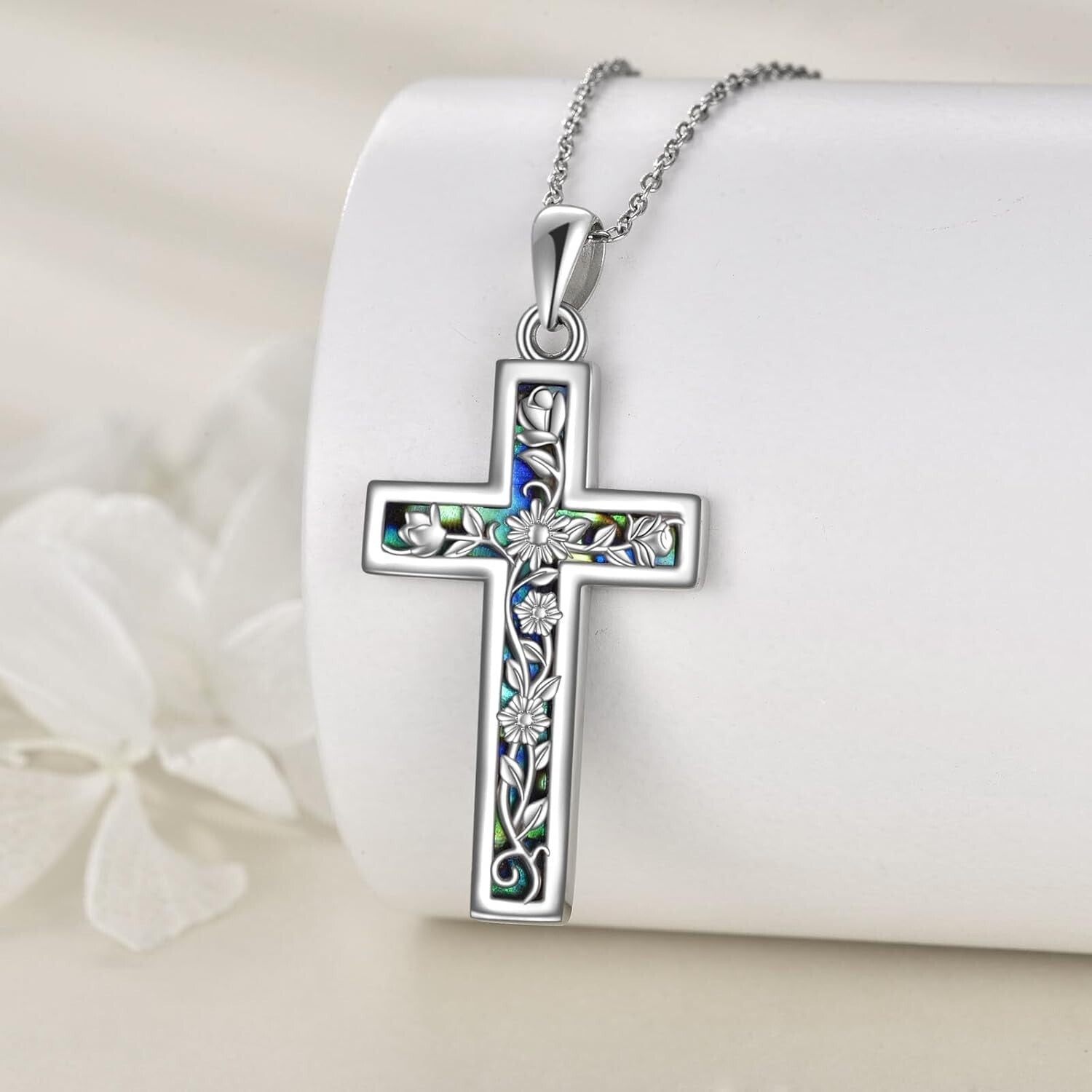 Elegant 18" Celtic Knot Cross Necklace - Sterling Silver for Meaningful Gifting