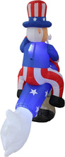 Load image into Gallery viewer, Independence Day 6-Foot Inflatable Uncle Sam with Bright LED Lights - Easy Setup