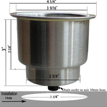 Load image into Gallery viewer, Premium 4Pcs LED Drink Holders with Drain - Perfect for Boats, RVs, and Trucks