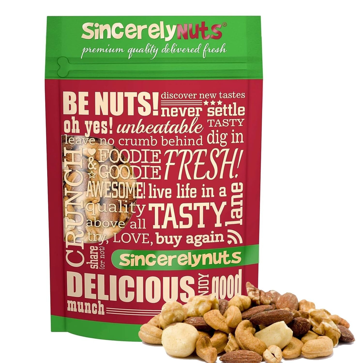 Vegan & Gluten-Free Roasted Mixed Nuts - Almonds, Cashews, Pecans & More