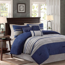Load image into Gallery viewer, All-Season Down Alternative King Comforter Set with Decorative Shams &amp; Pillow