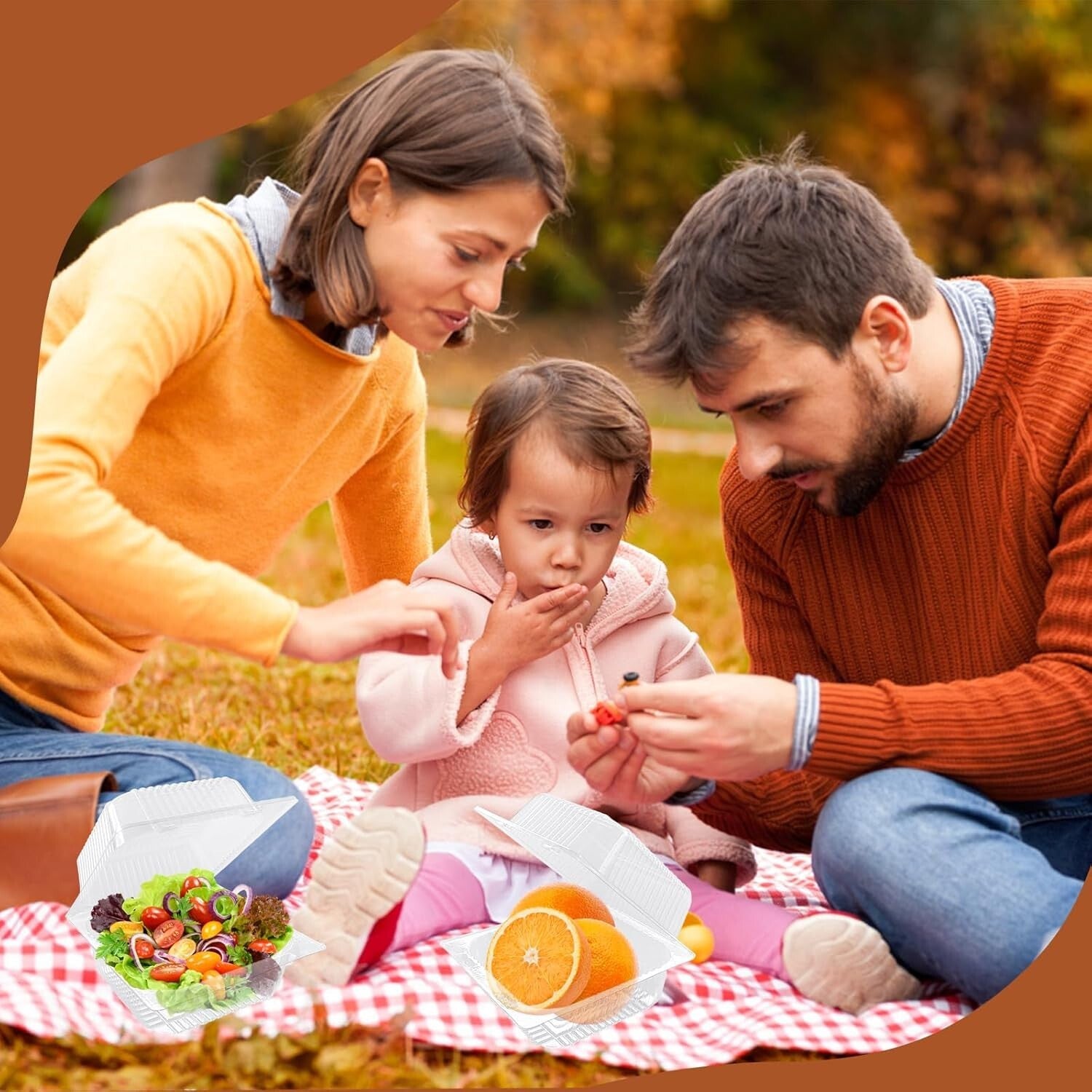 Durable 300 Pcs Hinged Takeout Containers - Lightweight & Secure Food Storage