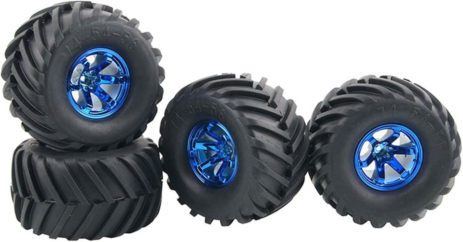 4PCS 135mm Wheel & Tire Set for 1/10 RC Monster Trucks - HPI Tamiya Kyosho