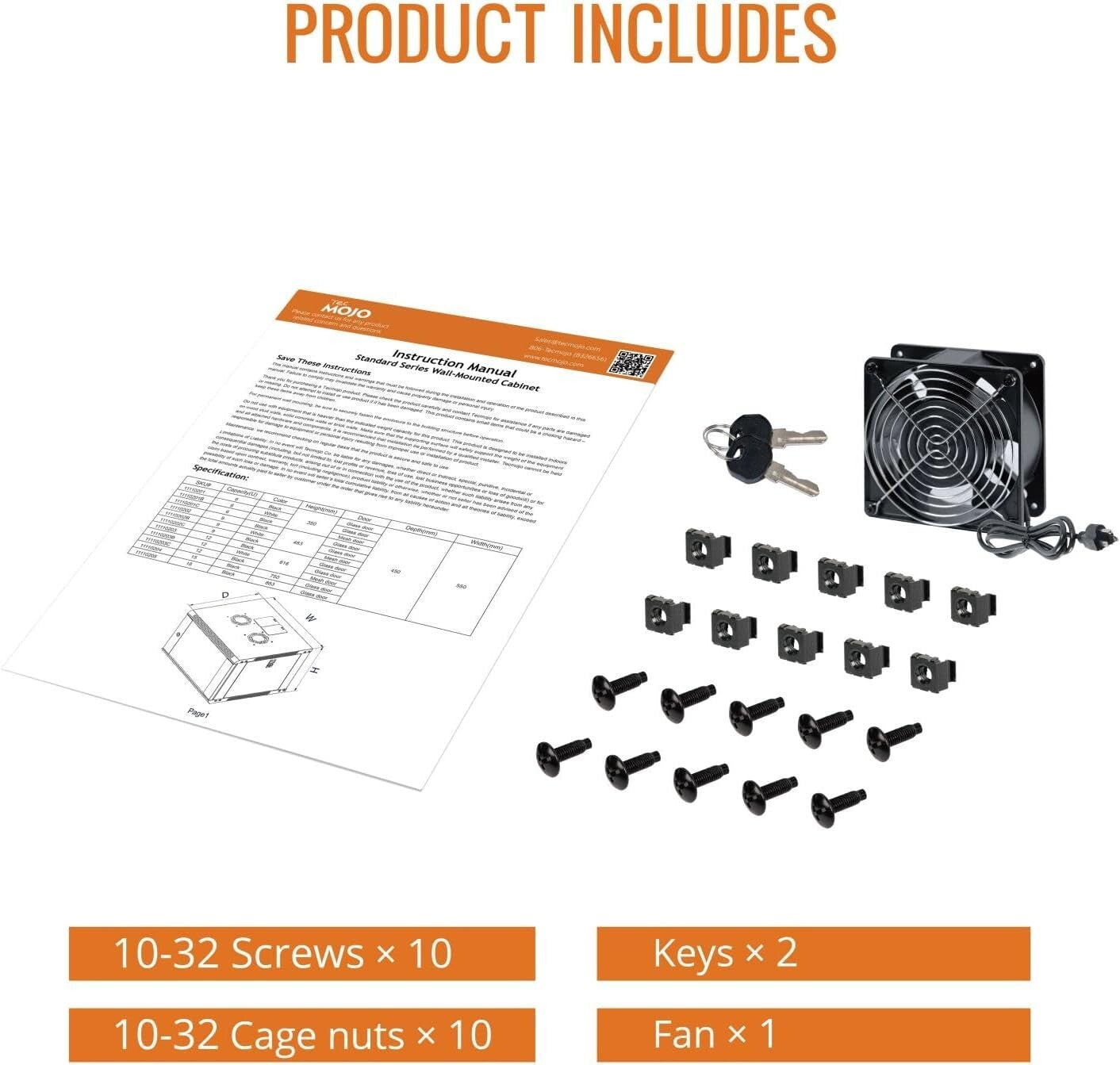 Stylish 9U Server Cabinet with Locking Glass Door - Ideal for A/V Equipment
