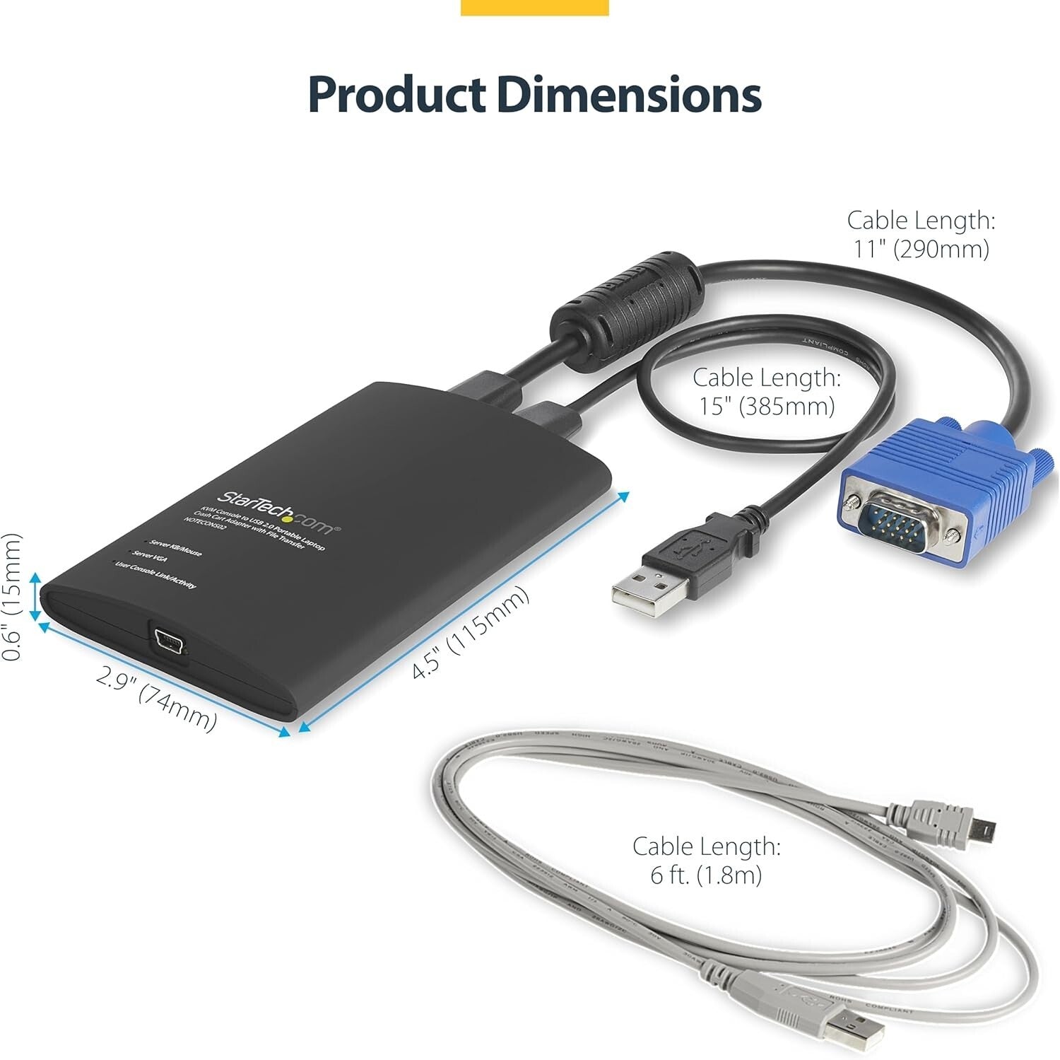 Multifunctional Portable KVM Adapter - USB & VGA for Effective Maintenance