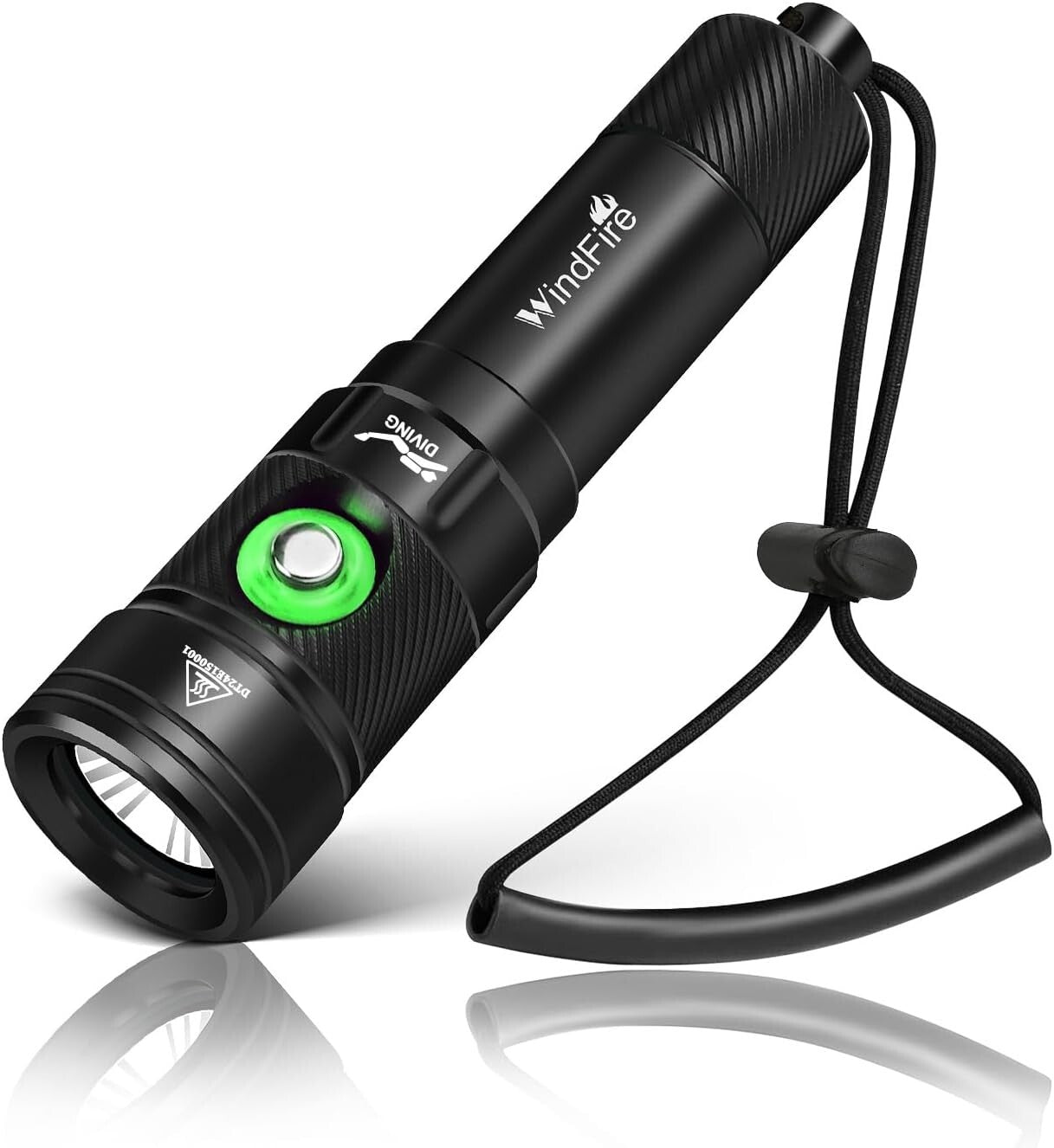 High-Power 4-Mode Waterproof Scuba Flashlight with Power Indicator for Divers