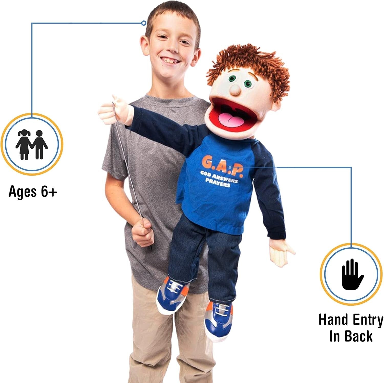 Lightweight 25'' Puppet with Removable Clothes - Ideal for Ministry and Shows