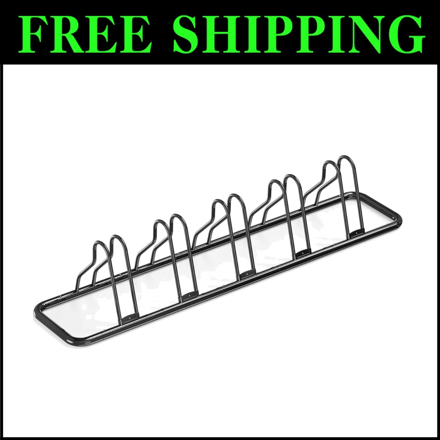 5-Compartment Bicycle Parking Rack - Easy Assembly & Sturdy Powder Coated Finish