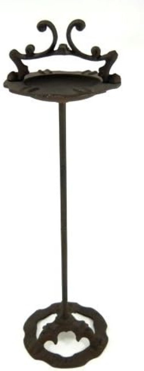 Classic 25" Tall Cast Iron Claw-Foot Ashtray - Perfect for Patios and Balconies