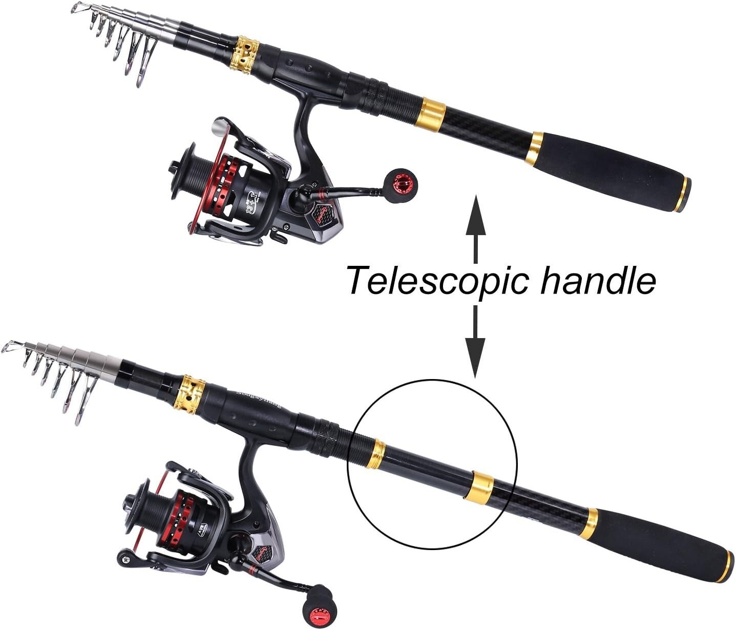 Telescopic Fishing Rod Reel Combo – Travel-Friendly Kit for Salt & Freshwater
