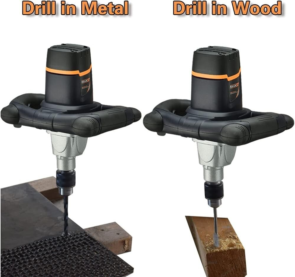 12A Concrete Mixer with Soft Start & 100mm Spiral Paddle - Durable & Efficient