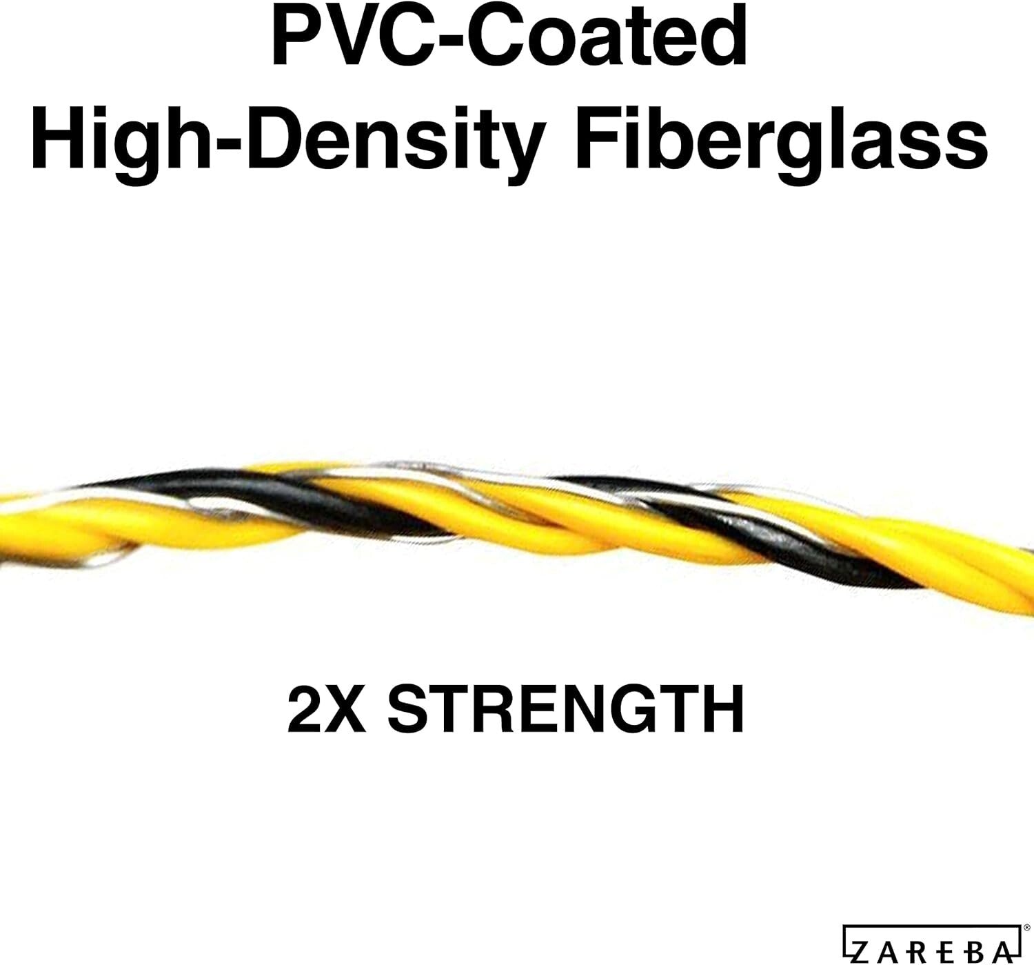 1,320 Feet Yellow Electric Fence Polywire - Easy Install for Temporary Fencing