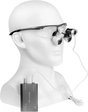 Load image into Gallery viewer, Professional 3.5X Dental Loupes with Adjustable Headlight &amp; Anti-Fog Features