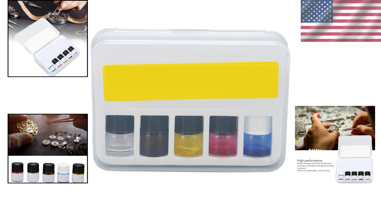 Versatile 5PCS Watch Oil Set – Long-Lasting Lubrication & Smooth Functionality