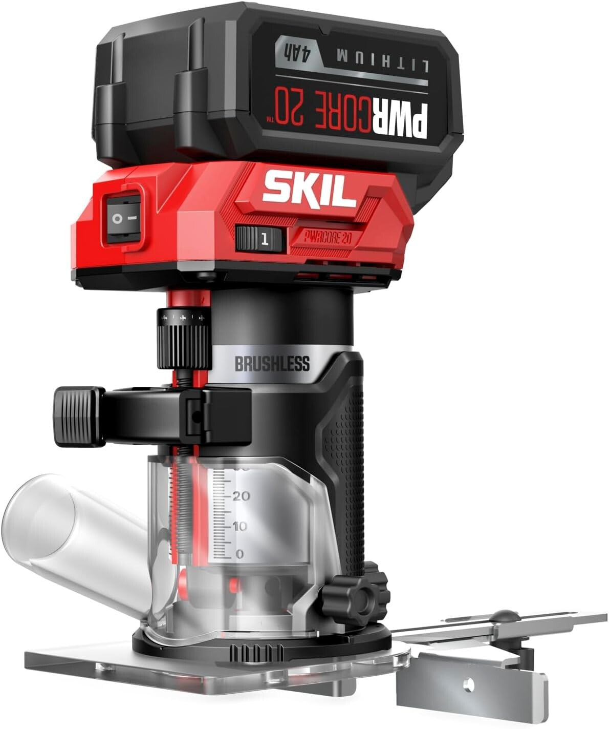 Powerful 20V Brushless Router Kit with Edge Guide & LED Light - Ultimate Control