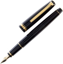 Load image into Gallery viewer, Namiki Falcon Fountain Pen - Elegant Black Barrel with Gold Accents, Medium Nib
