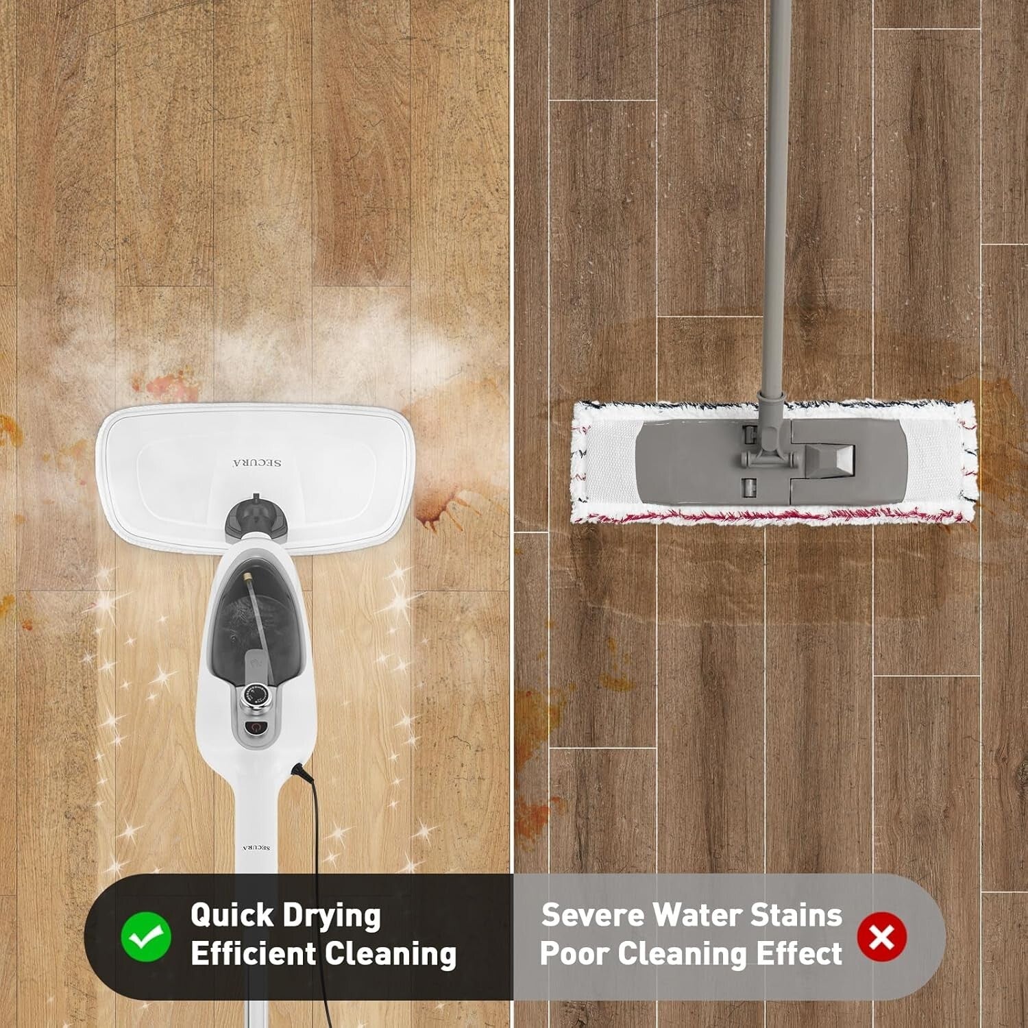 10-in-1 Detachable Steam Mop - Multi-Functional Cleaner for Chemical-Free Floors