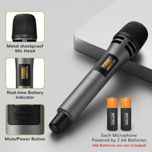 Load image into Gallery viewer, Professional Wireless Microphone System, 8x12 Channel UHF - Perfect for Events