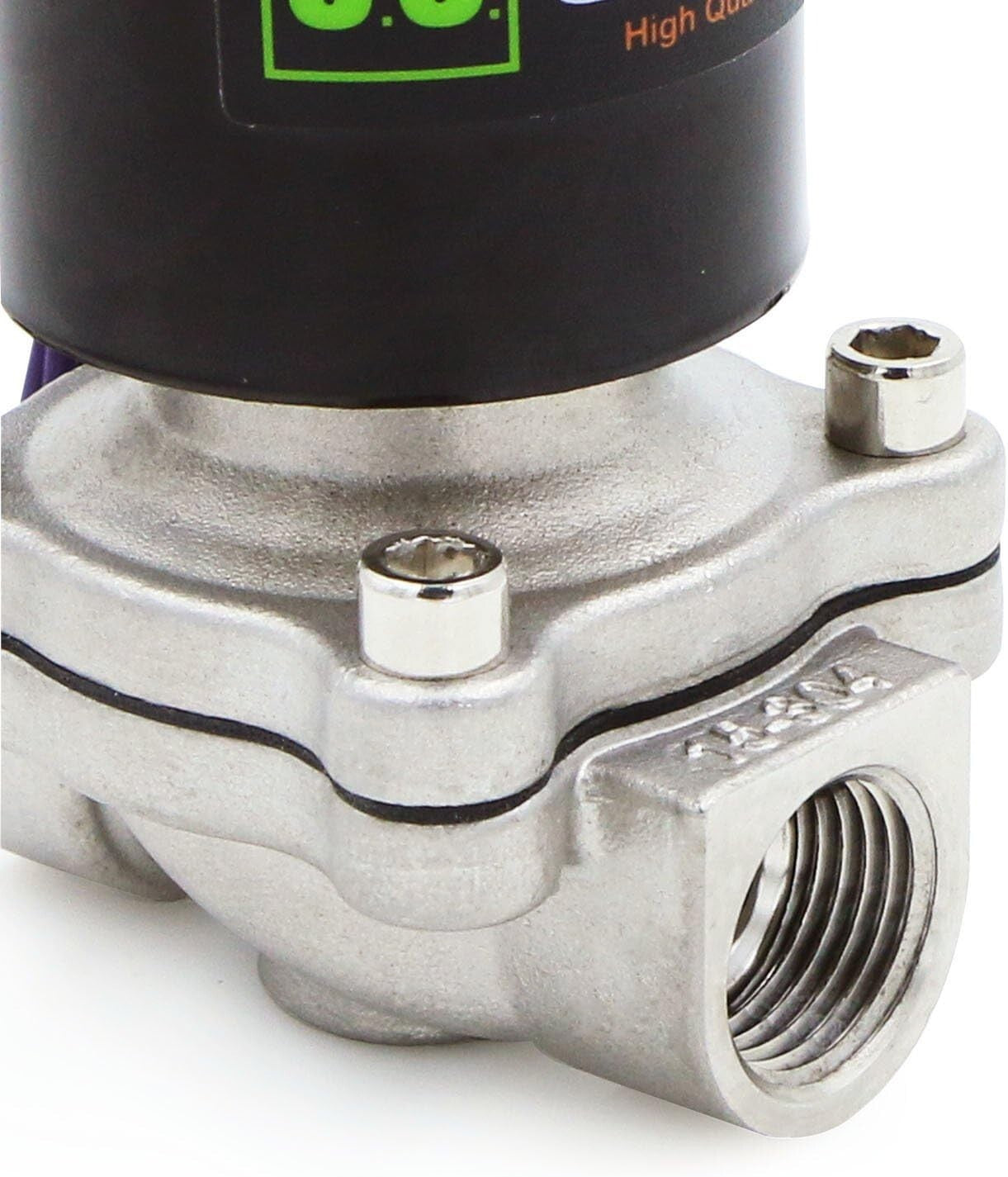 Compact 1/2" Stainless Steel 12V DC Solenoid Valve - Ideal for DIY Projects
