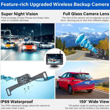 Load image into Gallery viewer, Effortless Install 1080P Wireless Backup Camera &amp; 5" Monitor for Safe Reversing