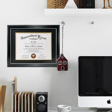 Load image into Gallery viewer, Versatile 3-Pack of Black Frames with Silver Beaded Design for All Occasions