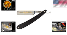 Load image into Gallery viewer, Luxury Straight Razor with Carbon Steel Blade &amp; Ebony Handle - 24K Gold Accents