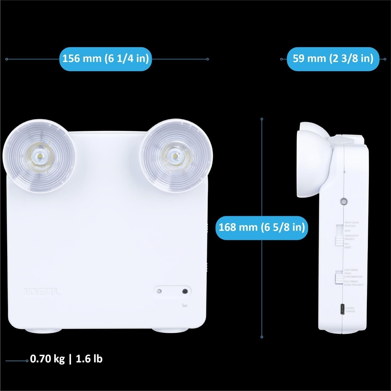 Portable LED Power Failure Light with 48 Hour Runtime - Ideal for Indoor Safety