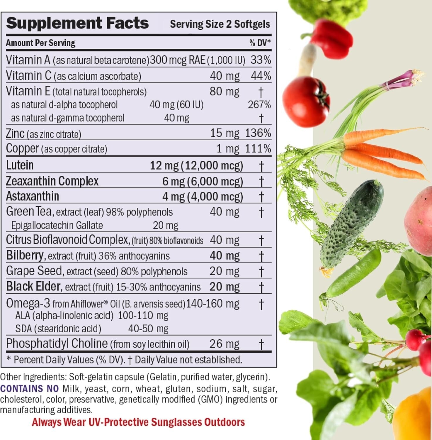 Ultimate Eye Support Softgels - 180 Count with Lutein, Zeaxanthin & Astaxanthin