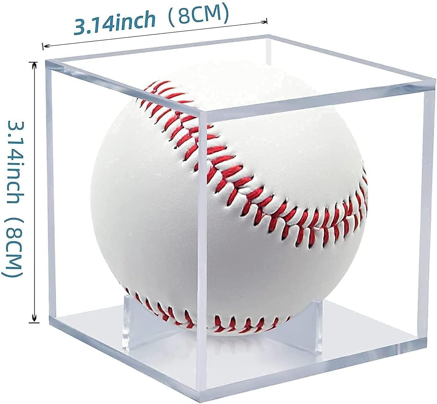 16-Pack UV Protected Acrylic Baseball Display Cases - Ideal for Memorabilia