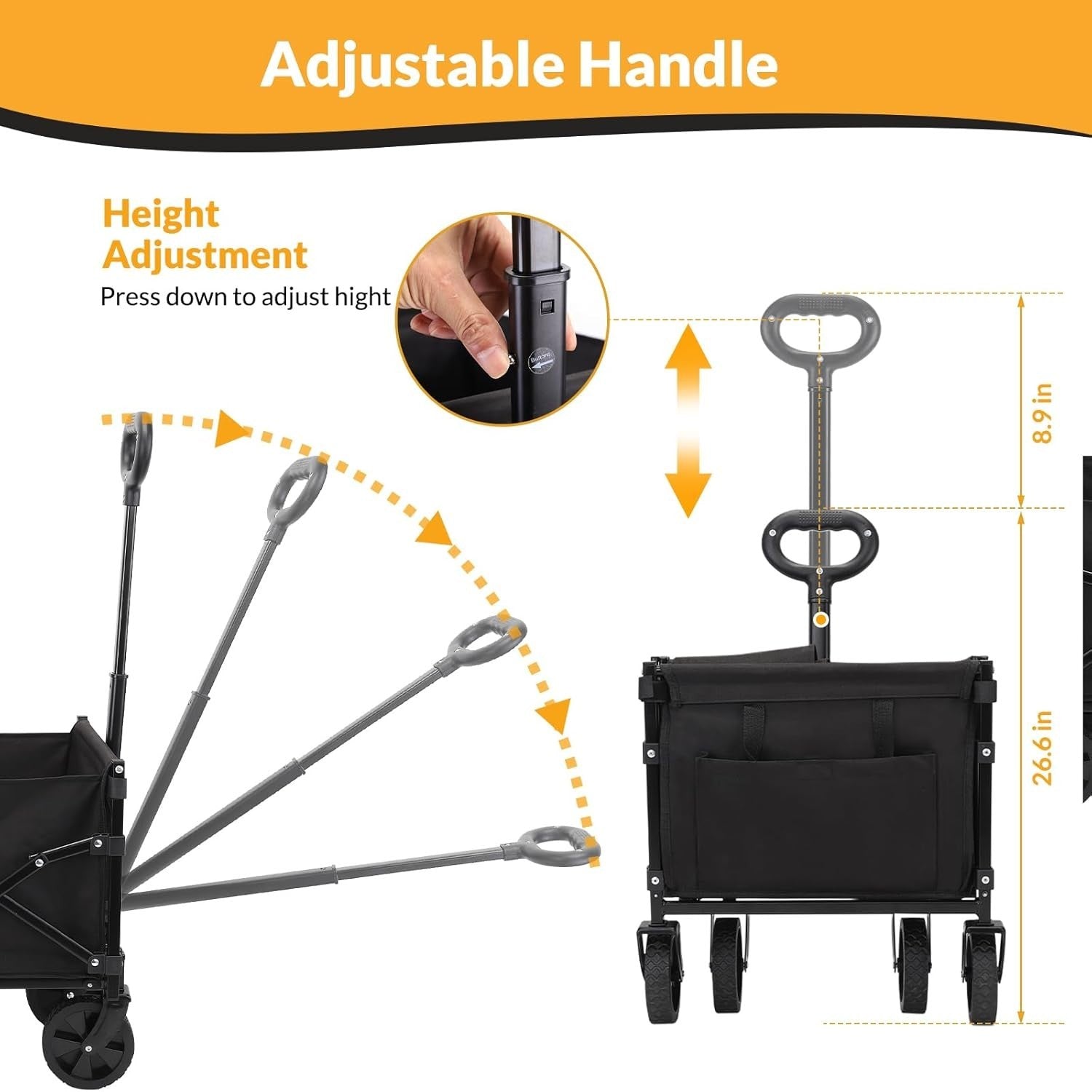 Effortless Transport Folding Wagon Cart - Perfect for Outdoor Activities