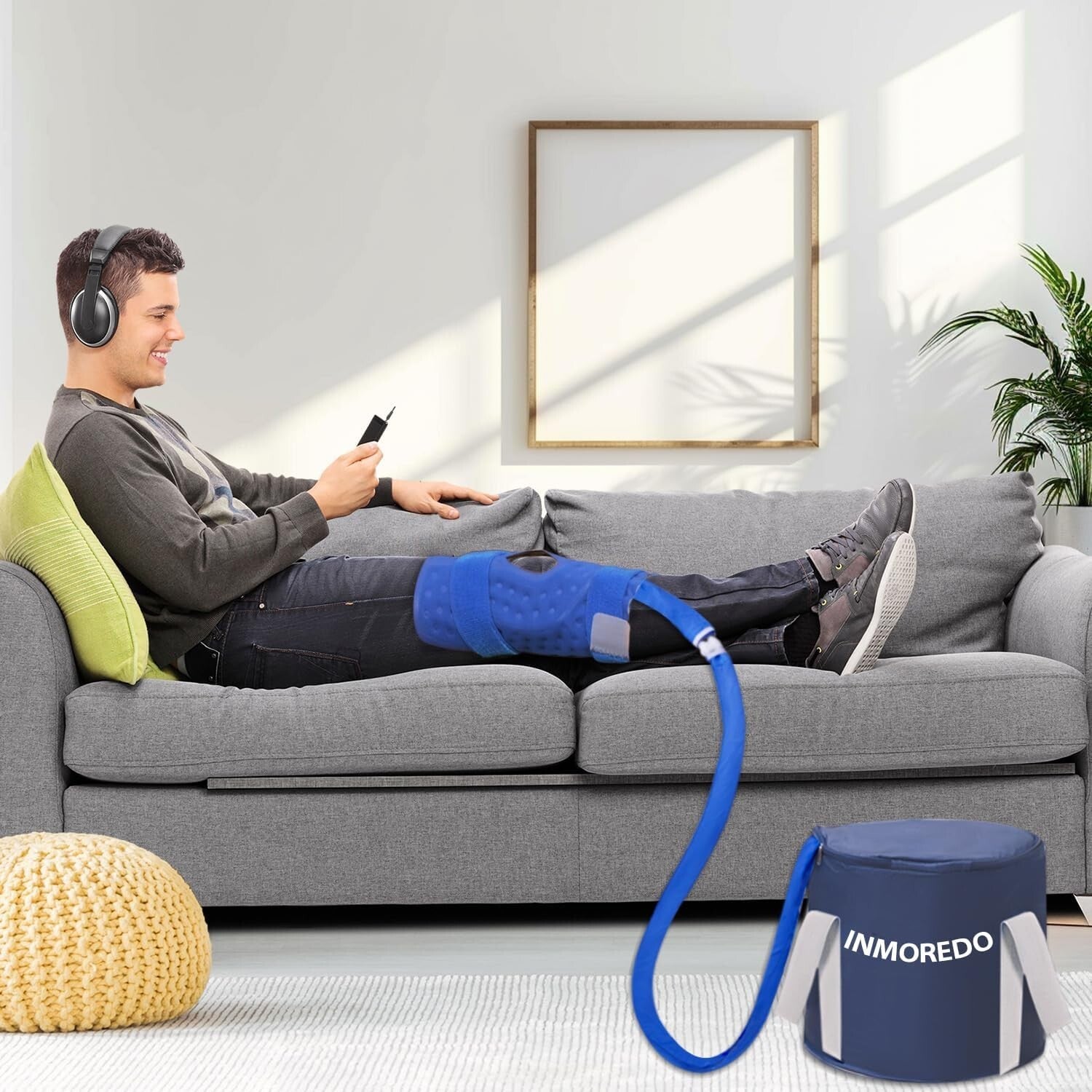 Effortless Cold Therapy for Knee Recovery - Portable Ice Machine with Warranty