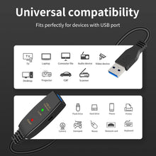 Load image into Gallery viewer, Durable USB 3.0 Extension Cable 30ft - Gold-Plated Connectors for Superior Speed