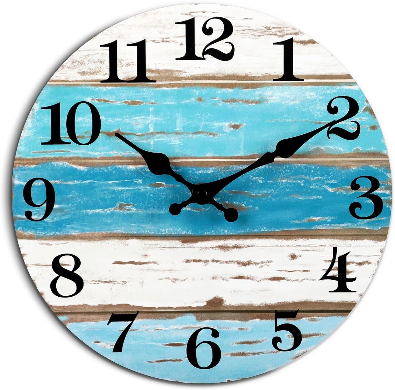 Elegant 16 Inch Analog Wall Clock - Perfect for Indoor/Outdoor Coastal Settings