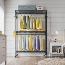 Load image into Gallery viewer, Freestanding Heavy-Duty Wire Shelving Clothes Rack with Load Capacity of 400 lbs