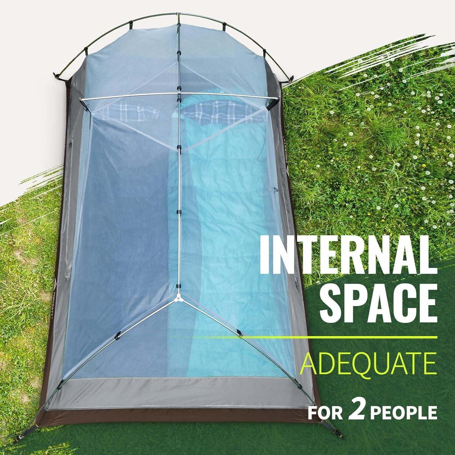 Durable 2-Person Camping Tent with 2 Doors – Easy Setup, All-Weather Protection