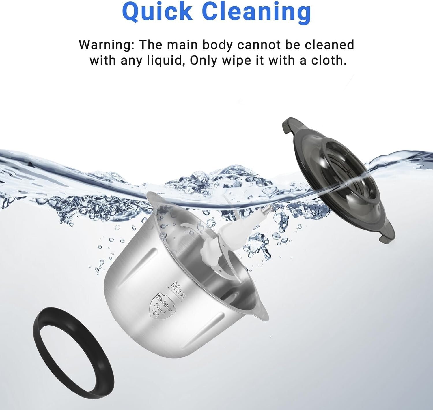 Compact 500W Electric Meat Grinder with Safety Features & Dishwasher Safe Design