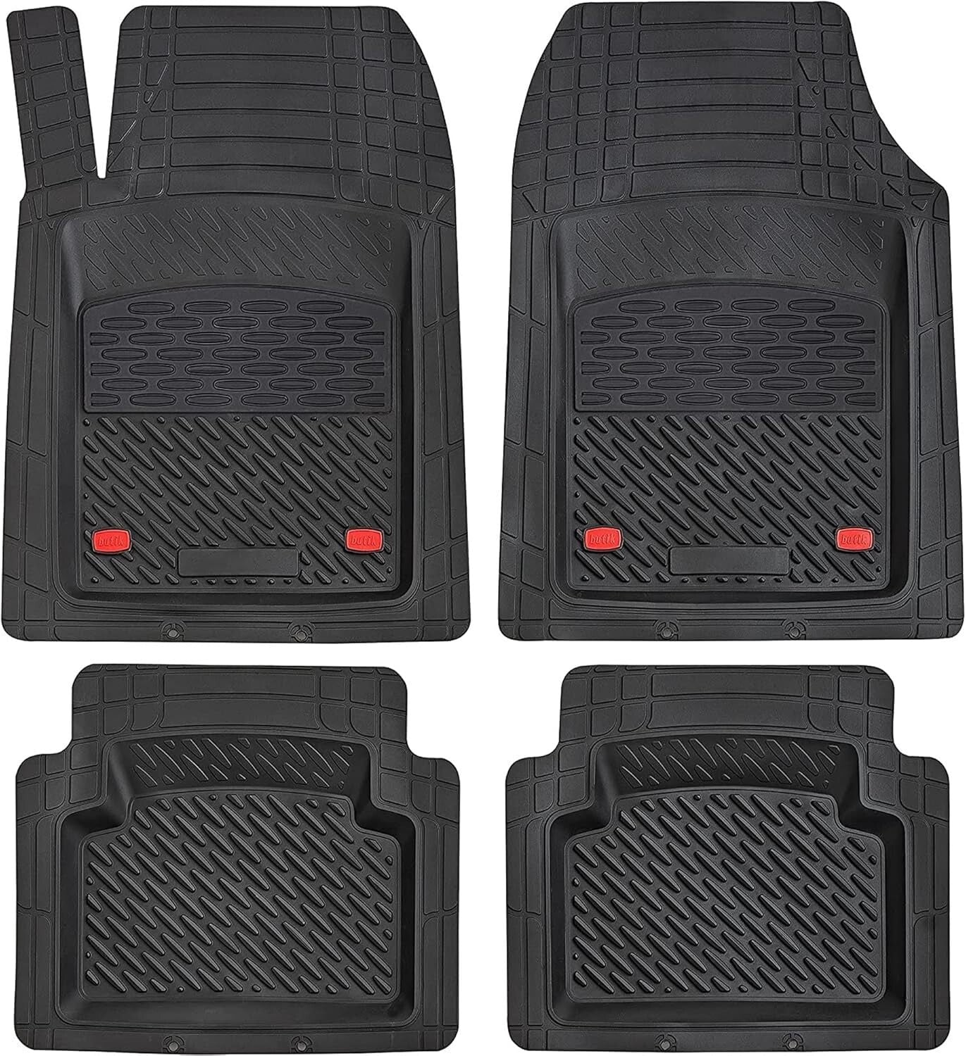 Universal Car Floor Mats in Sapphire Black - Customizable Fit for SUVs & Trucks