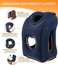 Load image into Gallery viewer, Multi-Angle Ergonomic Inflatable Neck Pillow for Ultimate Travel Comfort – Blue