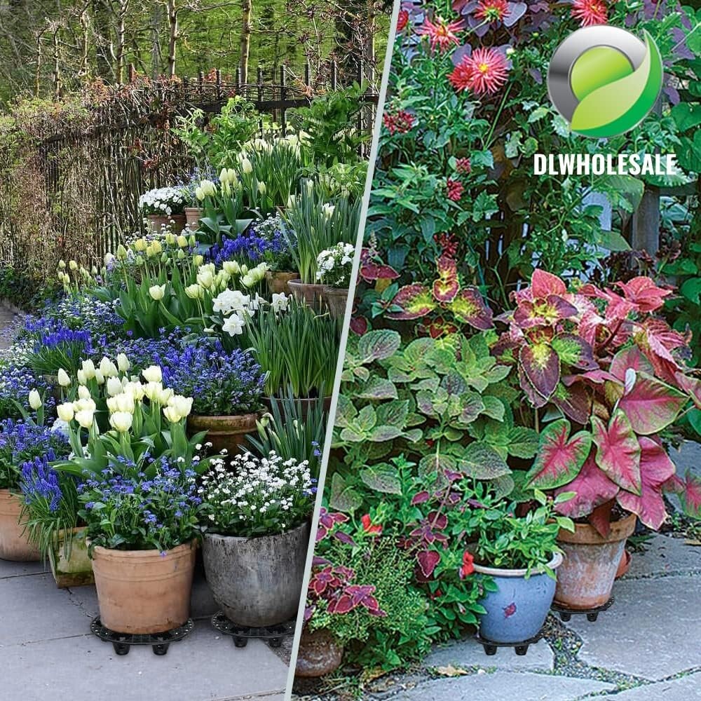 16-Inch Pot Elevators - 6-Pack of Durable Plant Risers for Optimal Drainage