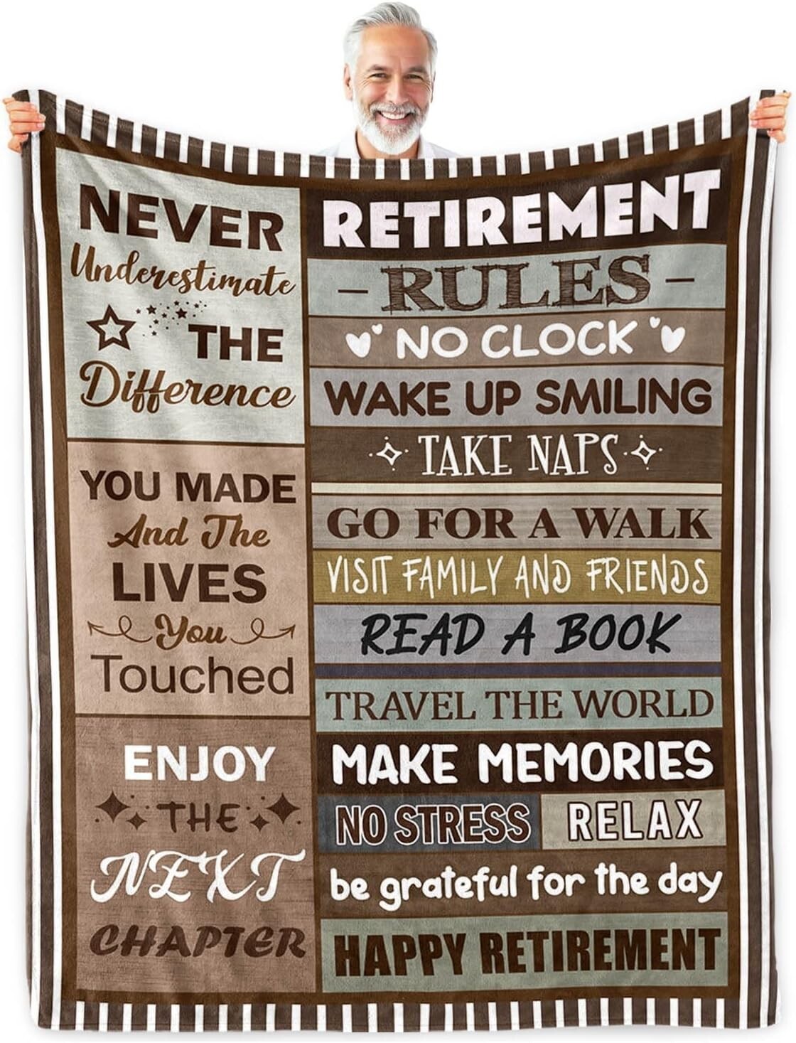 Cozy Flannel Retirement Blanket - Perfect 60"x80" Gift for Teachers & Friends