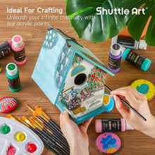 Load image into Gallery viewer, Vibrant 80 Colors Acrylic Paints for Kids &amp; Adults with 12 Brushes - Waterproof