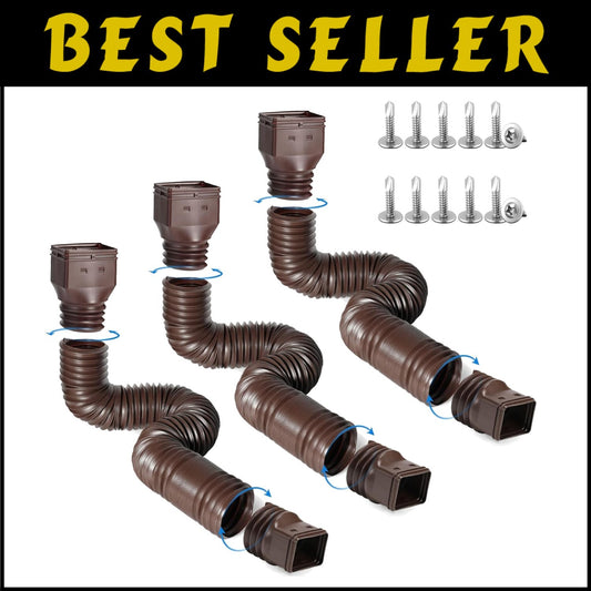 Adjustable 21 to 68 Inches Downspout Extensions for Efficient Rain Drainage