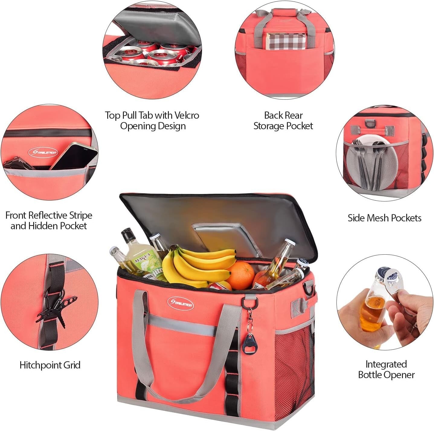 Durable & Versatile 75 Can Cooler Bag - Ideal for Grocery Shopping & Road Trips