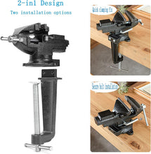 Load image into Gallery viewer, Heavy-Duty Workshop Vise with Quick Locking Mechanism &amp; Protective Washers