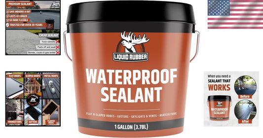 Eco-Friendly Waterproof Sealant - 1 Gallon, Easy to Apply for Indoor/Outdoor Use