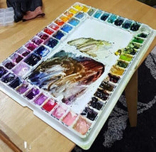 Load image into Gallery viewer, Aqua-Pro 51-Well Artist Palette with Lid &amp; Zipper Bag - Spill-Resistant Design