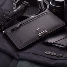 Load image into Gallery viewer, Dango Slim Minimalist RFID Travel Wallet - Bifold &amp; Document Holder in Black
