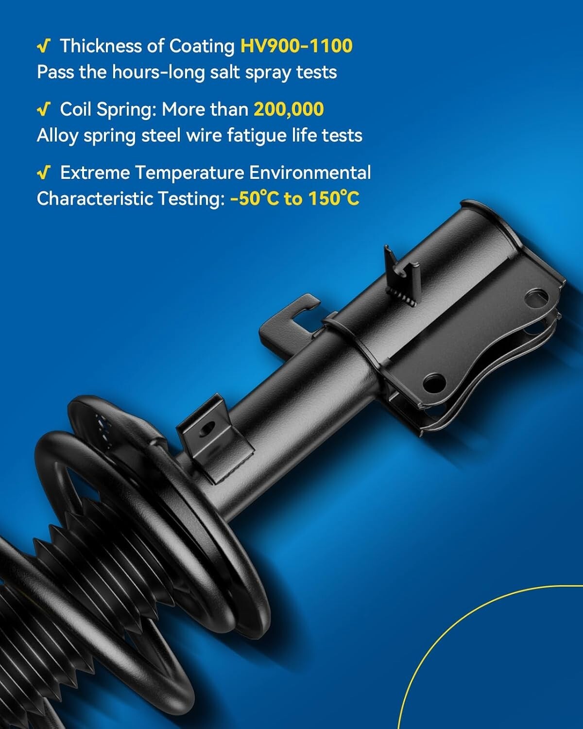 2-Piece Front Struts with Coil Spring for Rogue 2008-2012 - Metal Quality Design