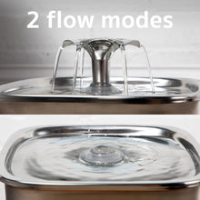 Load image into Gallery viewer, Hygienic 95oz Stainless Steel Cat Water Fountain with Light &amp; Filters Included