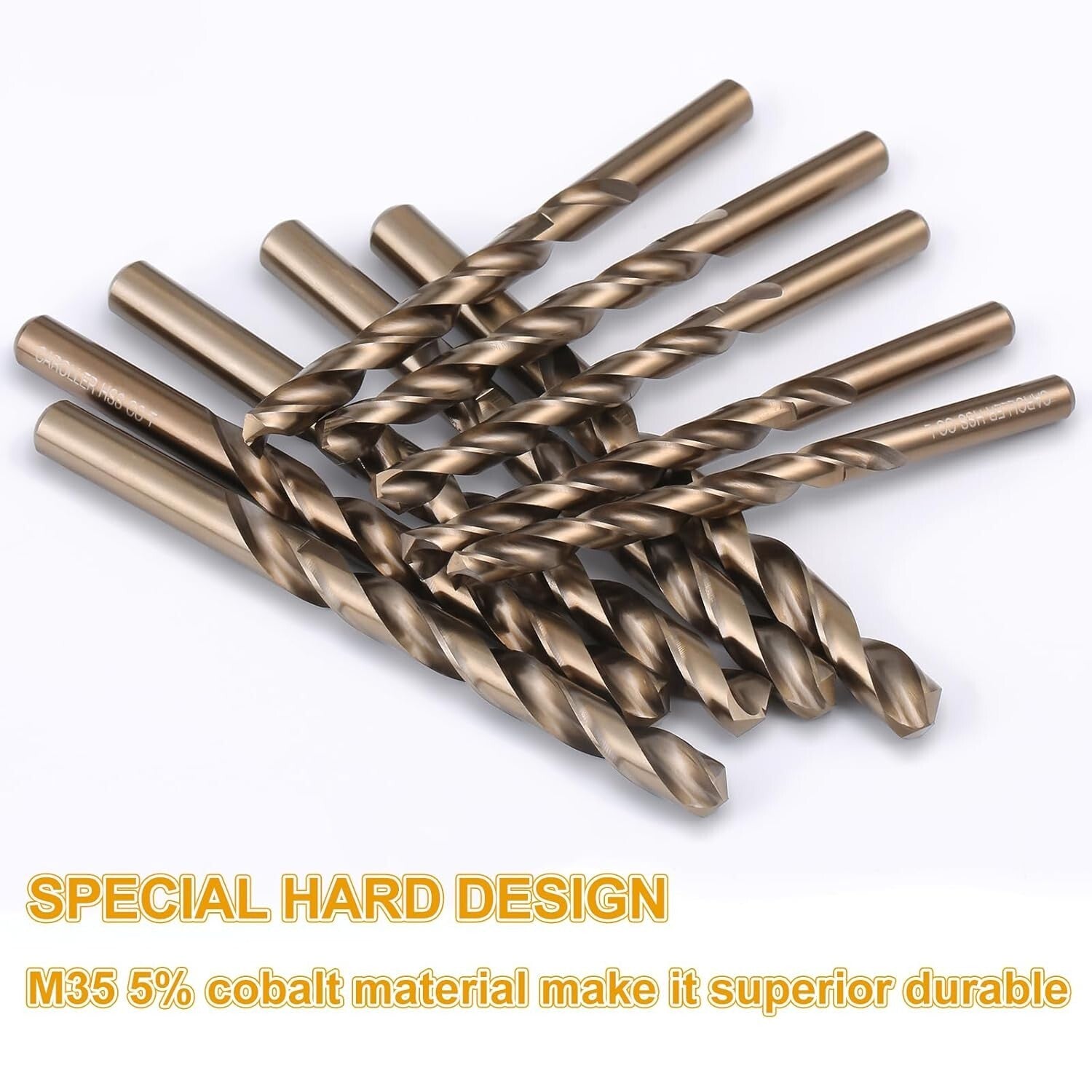 Versatile M35 Cobalt Drill Bit Set - 115 Pieces with Round Shank & Ergonomic Box